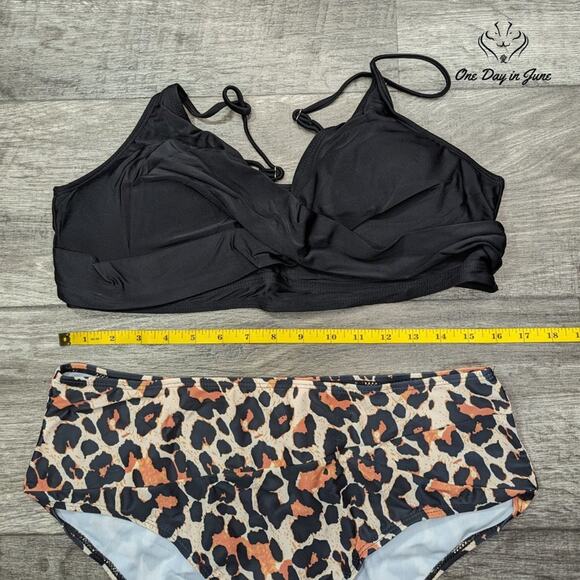 Jodimitty Cross Front Halter High Waist Bikini Size XXL - Picture 3 of 4